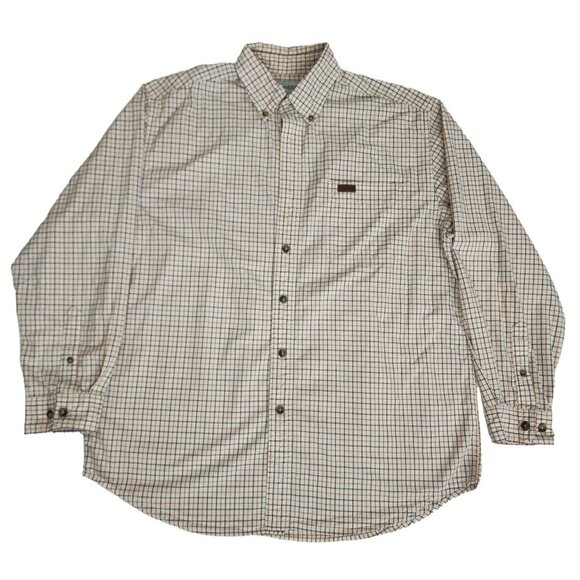 Carhartt Men's Gingham Plaid Button Down Collar Long Sleeve Shirt Size Large - Picture 2 of 11